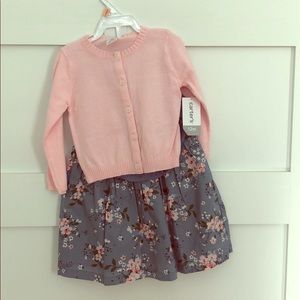 Carters 12M dress with bloomers and cardigan